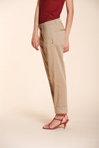 New York Carrot women's chino pants in stretch satin carrot fit ①