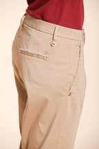 New York Carrot women's chino pants in stretch satin carrot fit ①