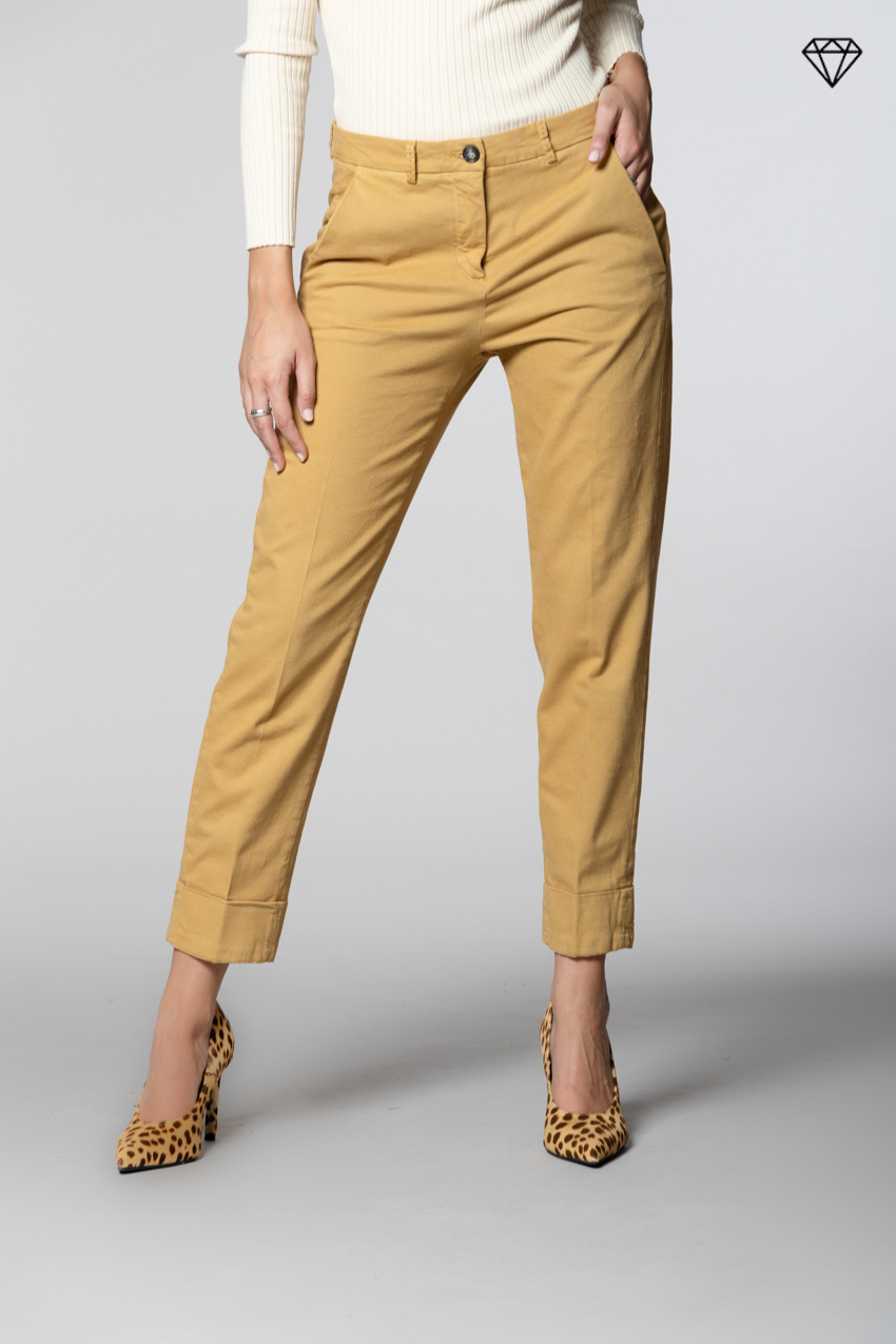 New York Carrot women’s chino trousers in cotton and wool carrot fit ①