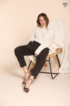 Foto 1 New York Carrot pantalone chino donna in cotone lana carrot fit ①