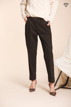 Foto 2 New York Carrot pantalone chino donna in cotone lana carrot fit ①