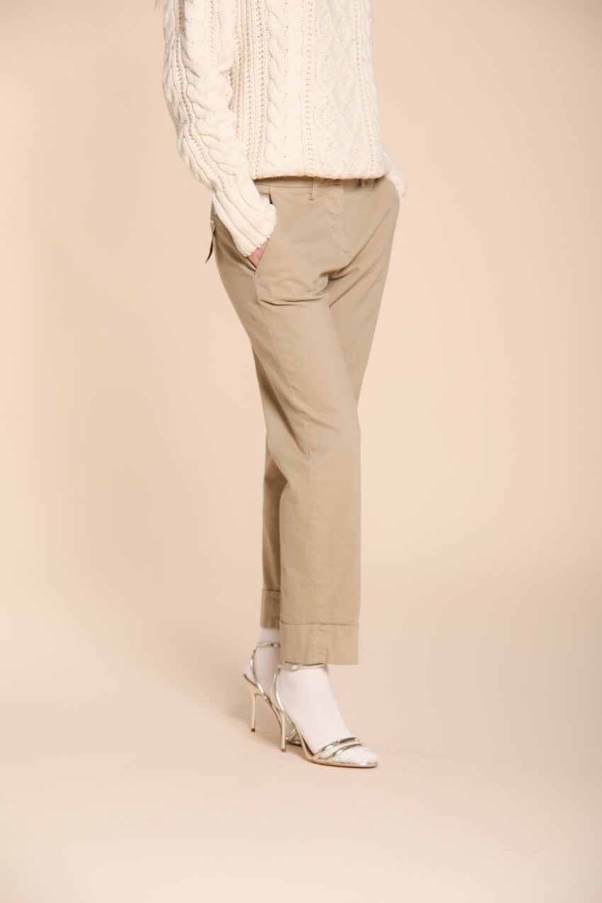 New York Carrot women’s chino trousers in cotton and wool carrot fit ①