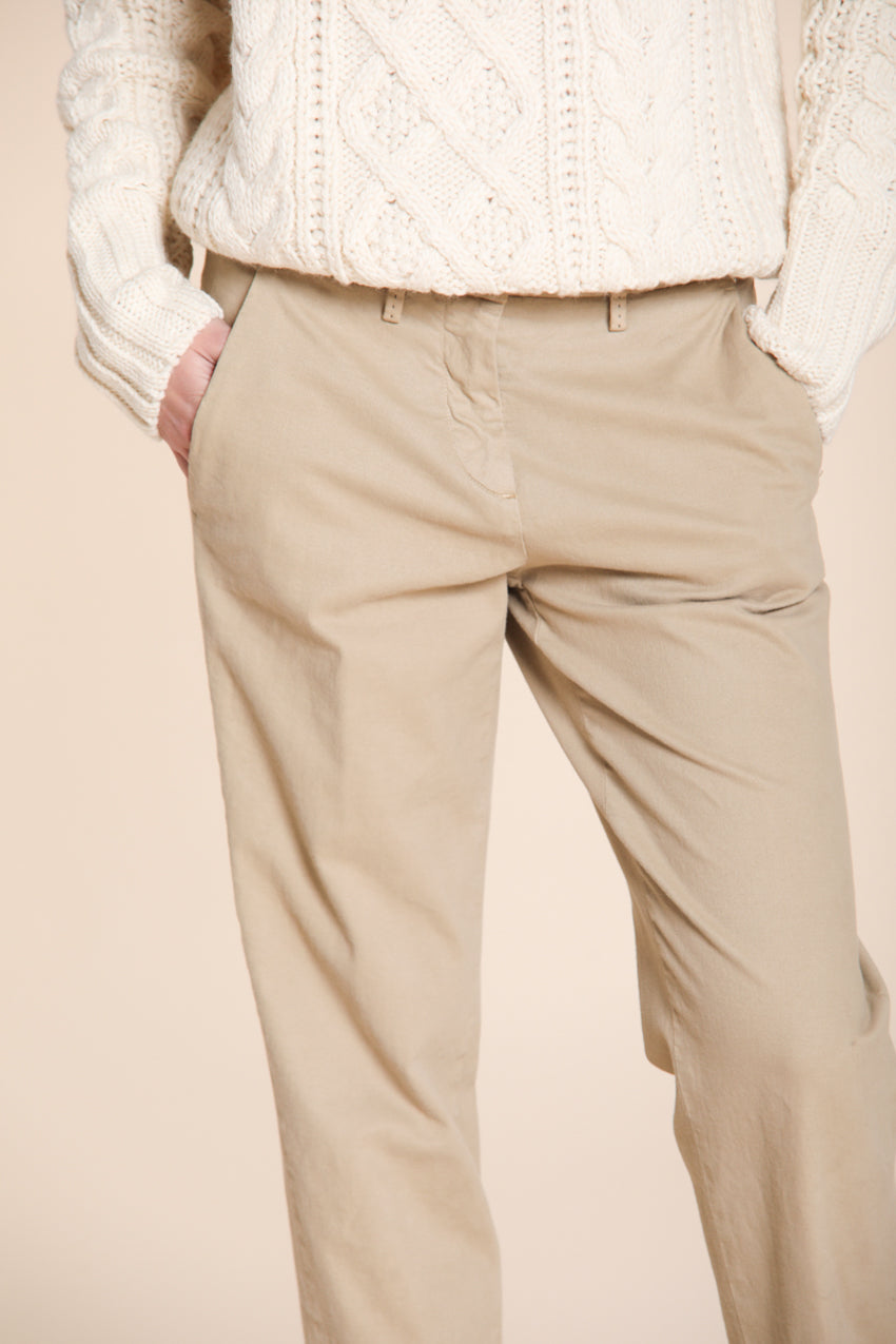 New York Carrot women’s chino trousers in cotton and wool carrot fit ①