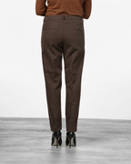 New York Carrot Chinohose für Damen aus Baumwoll- und Wollgabardine mit carrot fit ①