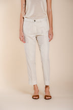 New York Carrot pantalon chino femme en twill de coton et lin carrot fit