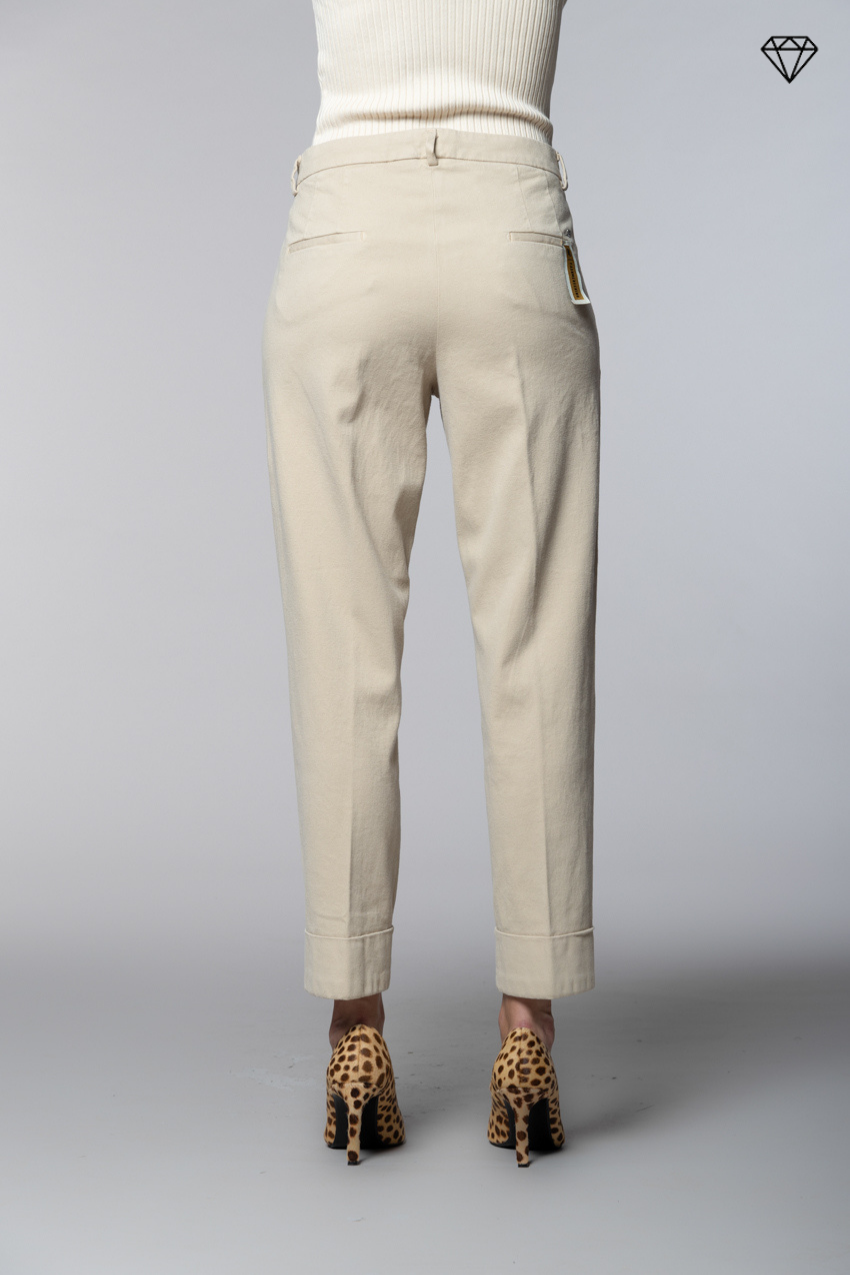 New York Carrot Pince pantalone chino donna in cotone cashmere carrot fit ①