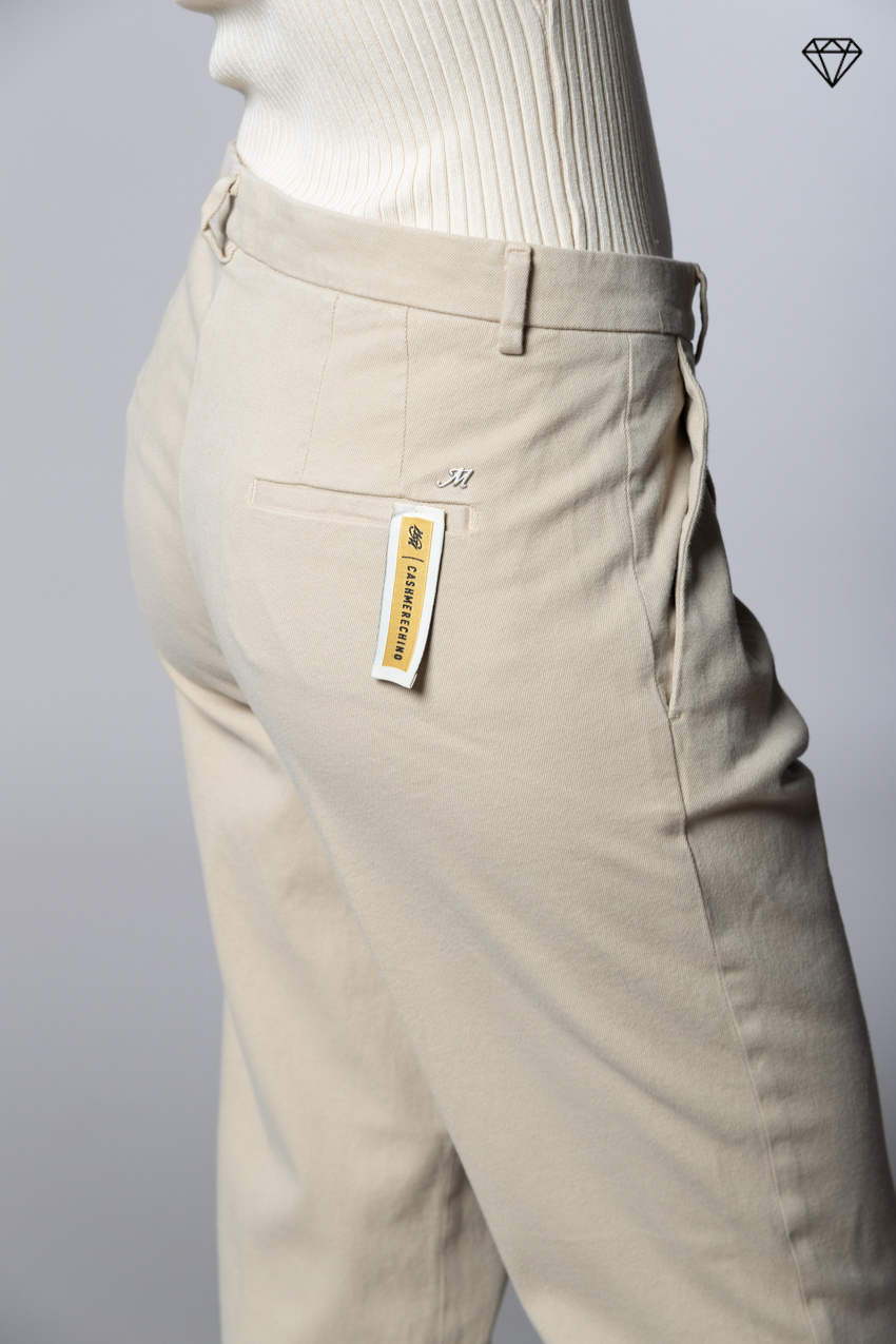 New York Carrot Pince pantalone chino donna in cotone cashmere carrot fit ①
