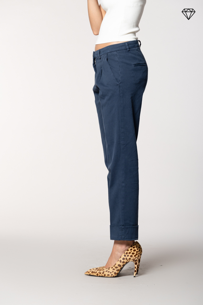 New York Carrot Pince women’s chino trousers in cotton and cashmere carrot fit ①