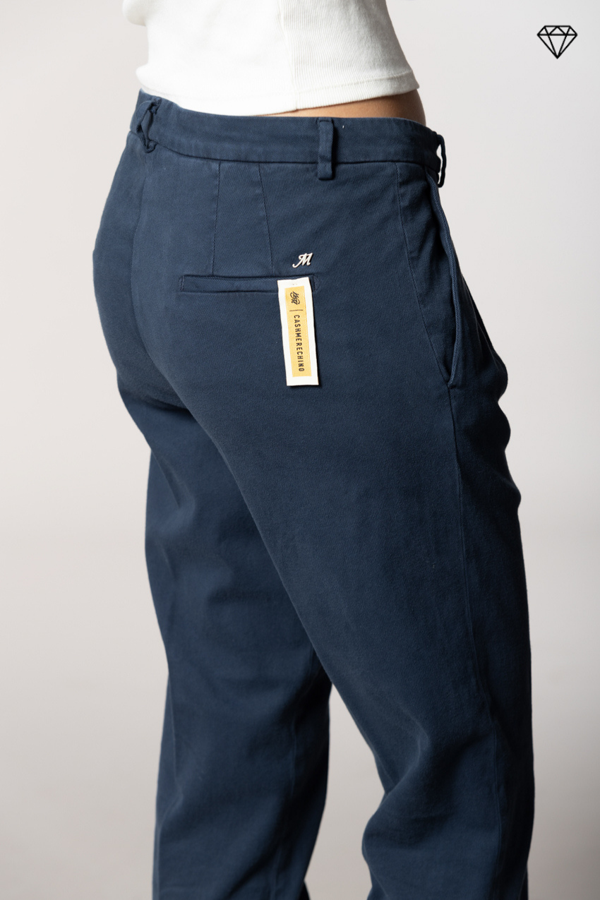 New York Carrot Pince pantalon chino femme en coton et cachemire carrot fit ①