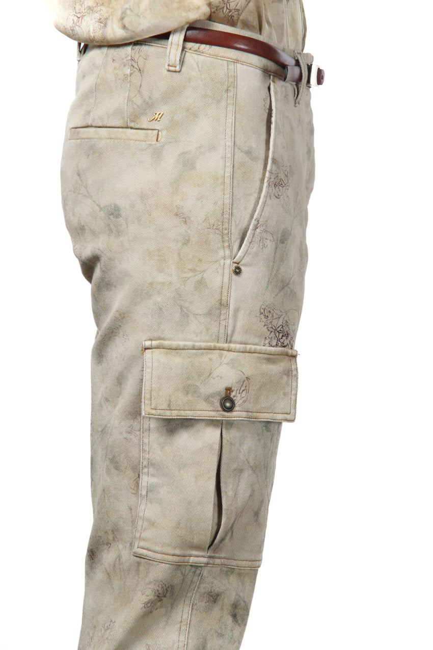 Marlene Cargo Cargo-Hose für Damen aus Bull mit schattiertem Blumenmuster und carrot fit