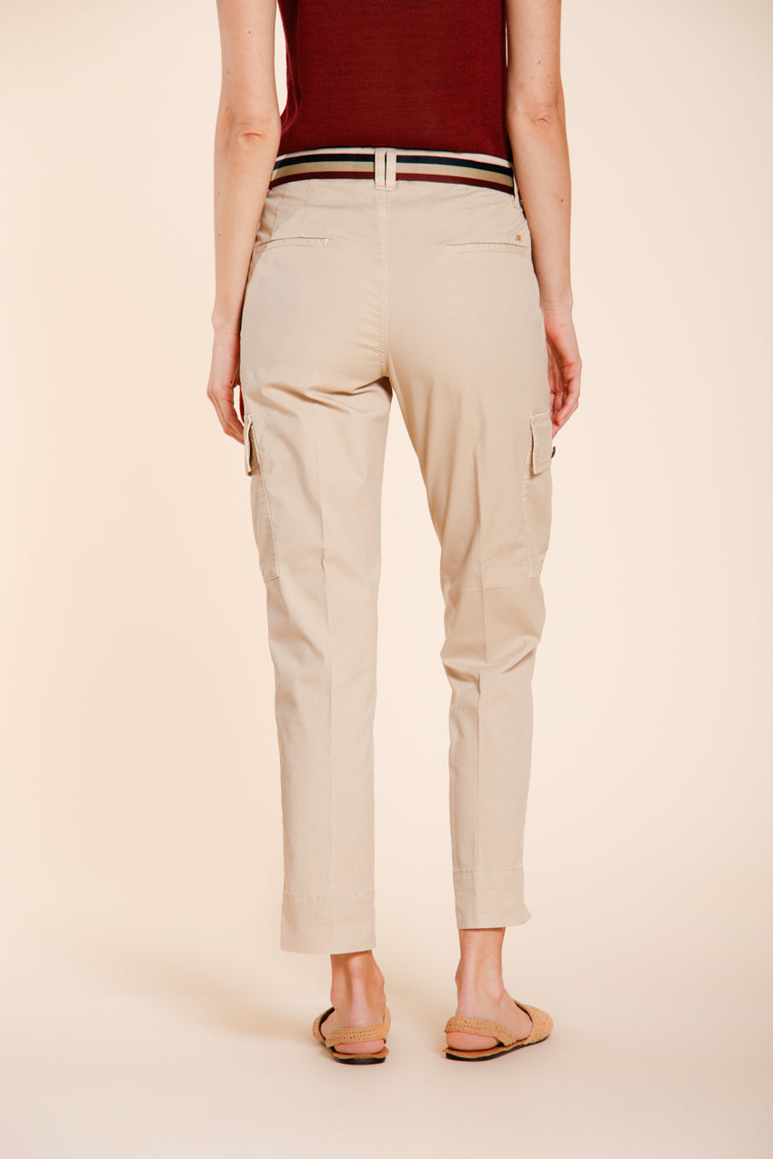 Marlene Cargo pantalon cargo femme en twill léger stretch carrot fit