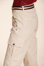 Marlene Cargo pantalon cargo femme en twill léger stretch carrot fit