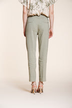 New York Carrot Sartoriale pantalon chino femme en toile de lin mélangé carrot fit
