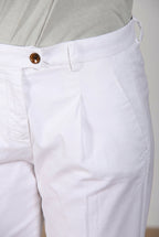New York Carrot Sartoriale 1 Pince pantalon chino femme en satin de coton et soie carrot fit 