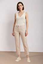 New York Carrot pantalon chino femme en natté carrot fit