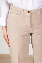 New York Carrot Hose Chino Damen aus Natté carrot fit
