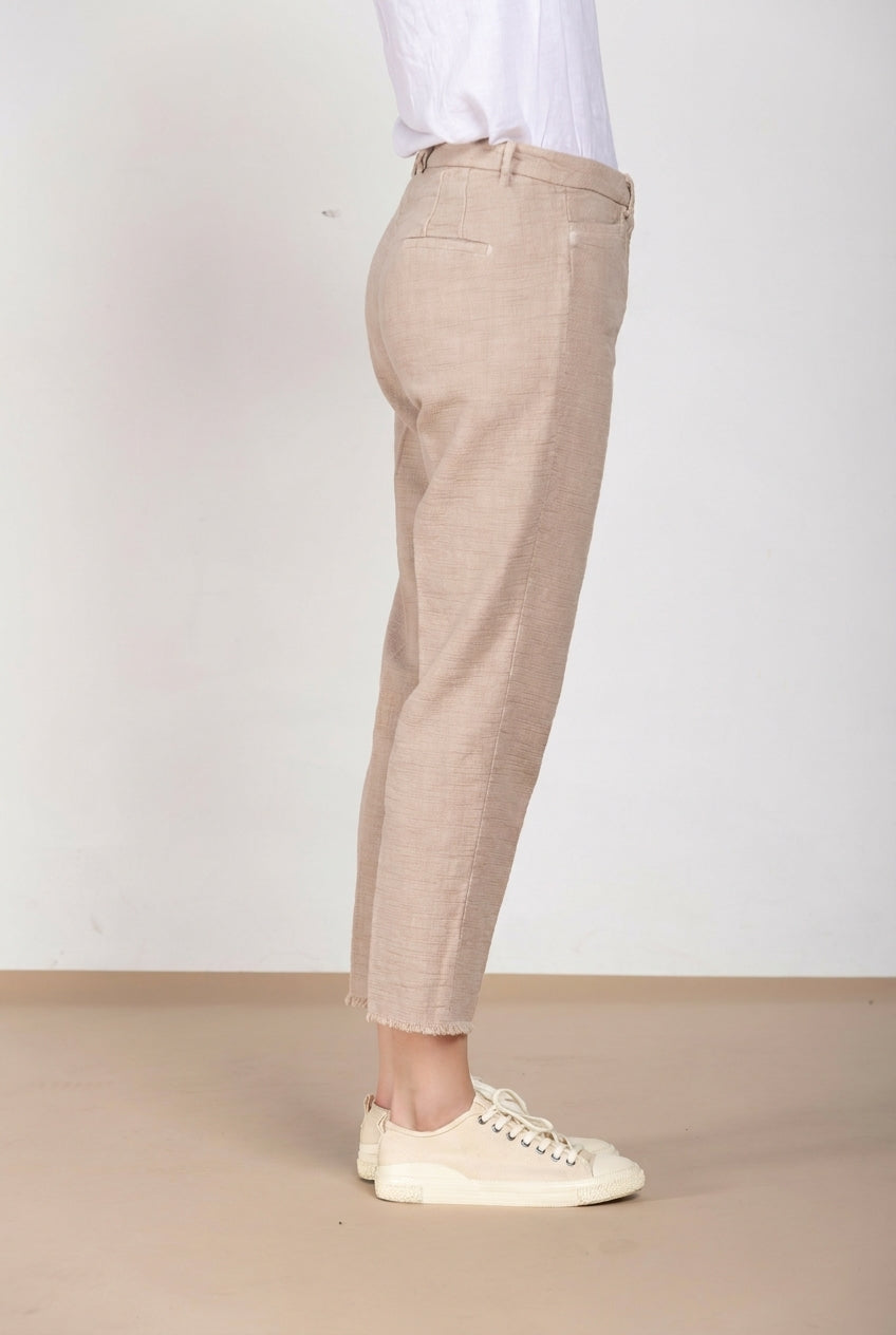 New York Carrot Hose Chino Damen aus Natté carrot fit