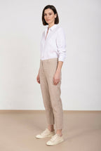 New York Carrot Hose Chino Damen aus Natté carrot fit