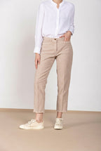 New York Carrot Hose Chino Damen aus Natté carrot fit