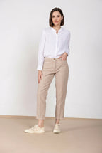 New York Carrot Hose Chino Damen aus Natté carrot fit