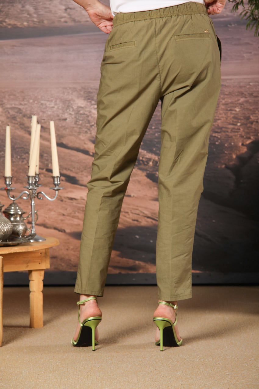 Fatique Jogger pantalon cargo jogger femme en toile parachute mélangée lin et coton coupe Carrot