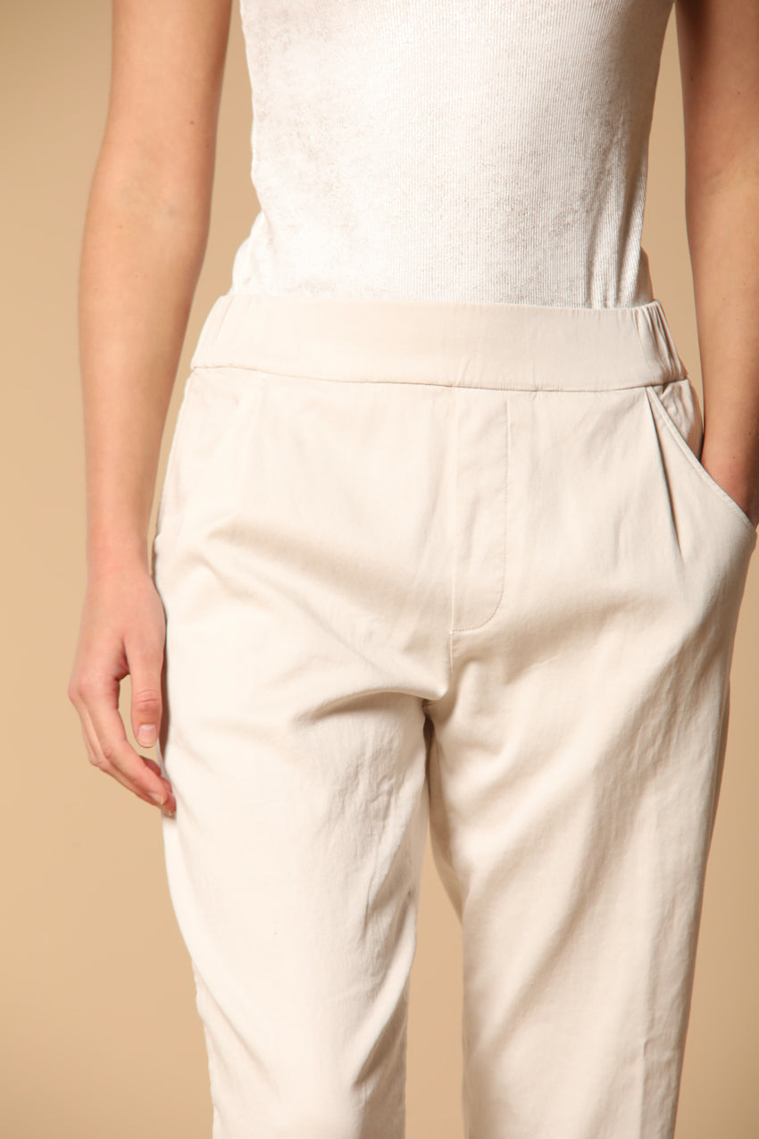 Easy Jogger pantalone chino donna in felpa carrot fit