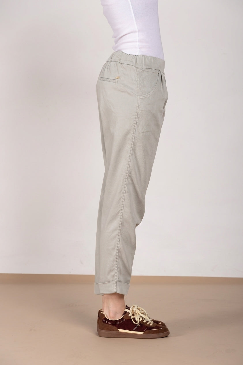 Easy Jogger pantalon chino femme en molleton stretch relaxed fit