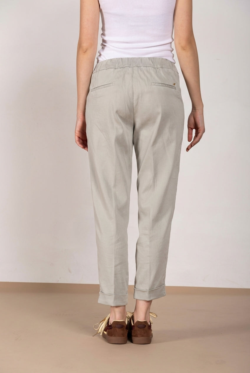 Easy Jogger pantalon chino femme en molleton stretch relaxed fit