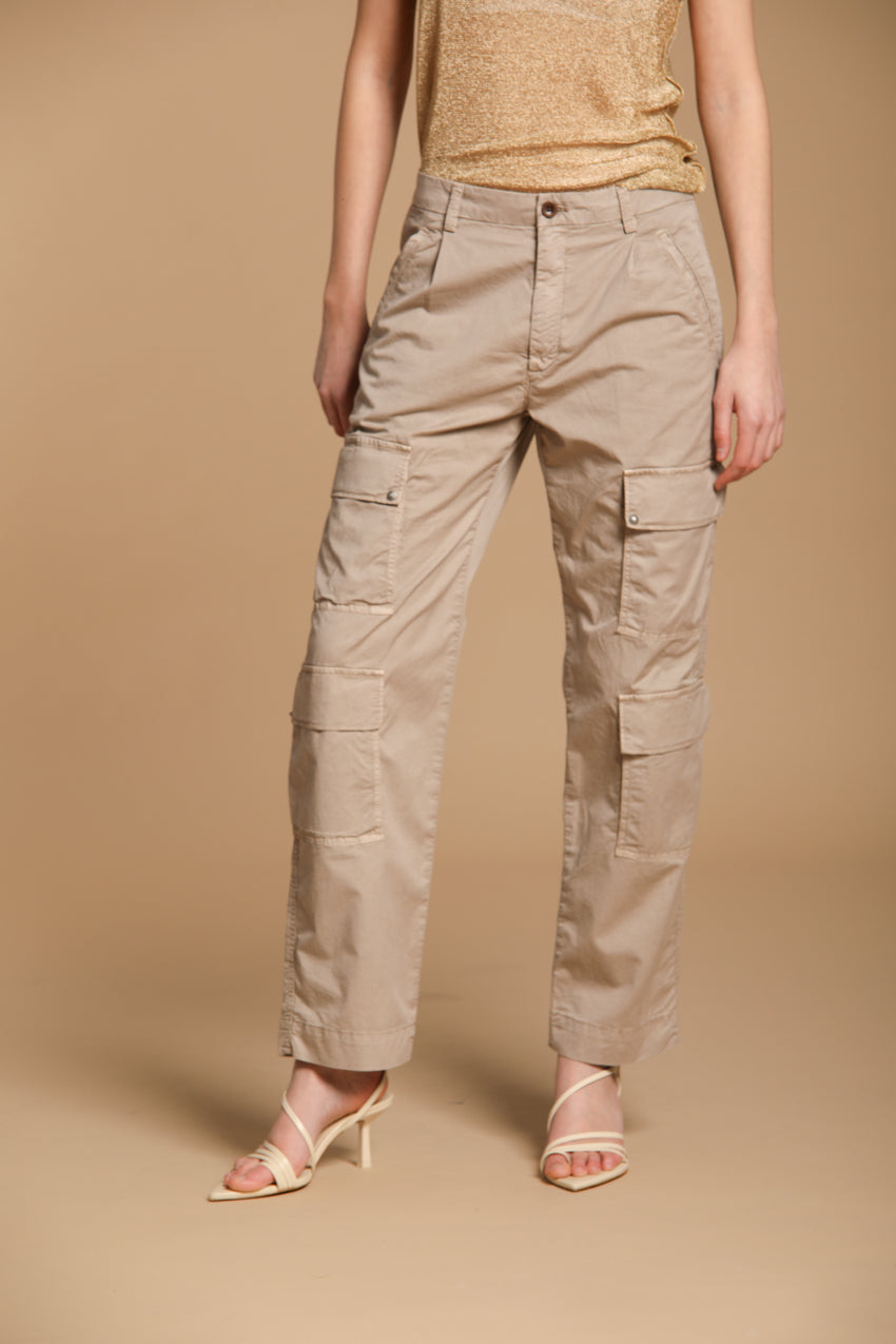 Evita Cargo Damen Hose in elastischer Gabardine Relaxed Fit