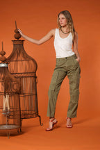Evita Cargo Damen Hose in elastischer Gabardine Relaxed Fit