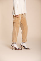 Foto 6 Chile Jogger pantalone cargo donna in jersey velluto relaxed fit