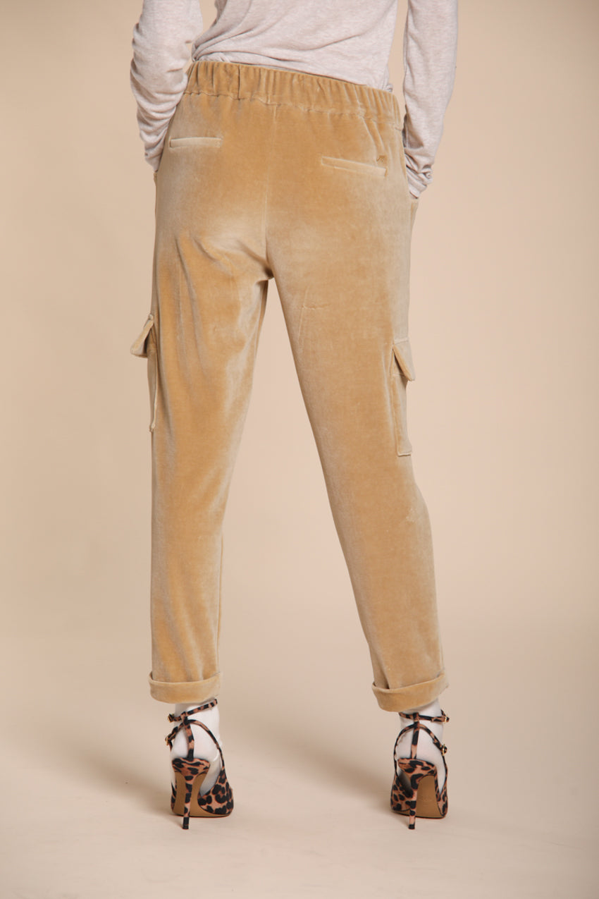 Foto 5 Chile Jogger pantalone cargo donna in jersey velluto relaxed fit