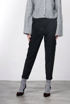 Chile Jogger pantalone cargo donna in lana relaxed fit