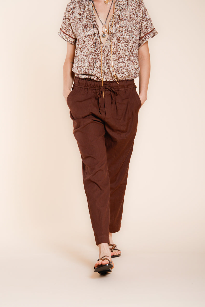 Jogger City women's chino pants in lightweight linen and cotton canvas relaxed fit