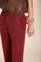 Linda Summer pantalon chino femme en canvas relaxed fit