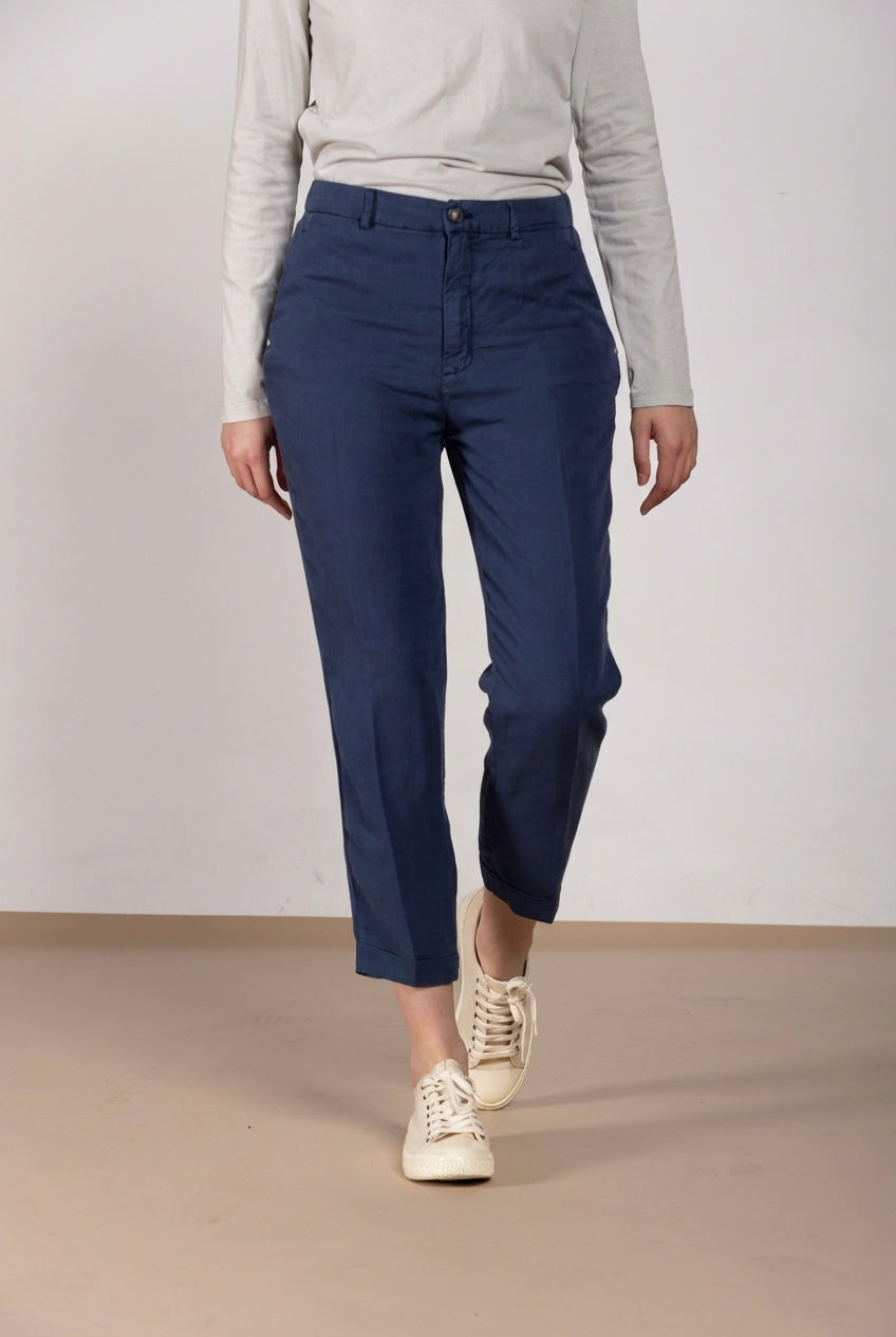 Linda Summer pantalone chino donna in canvas relaxed fit