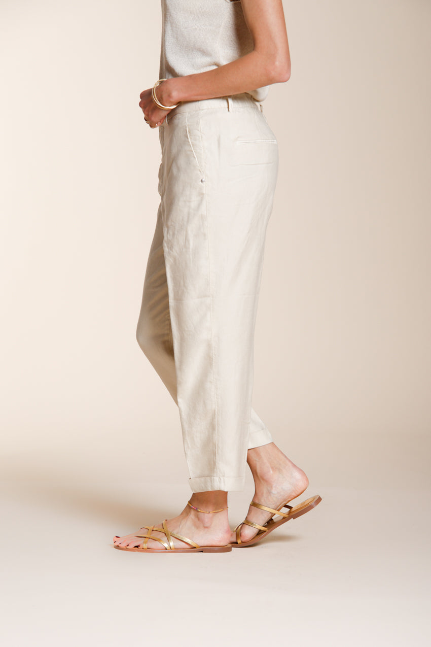 Linda Summer pantalon chino femme en canvas relaxed fit
