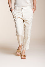 Linda Summer pantalon chino femme en canvas relaxed fit