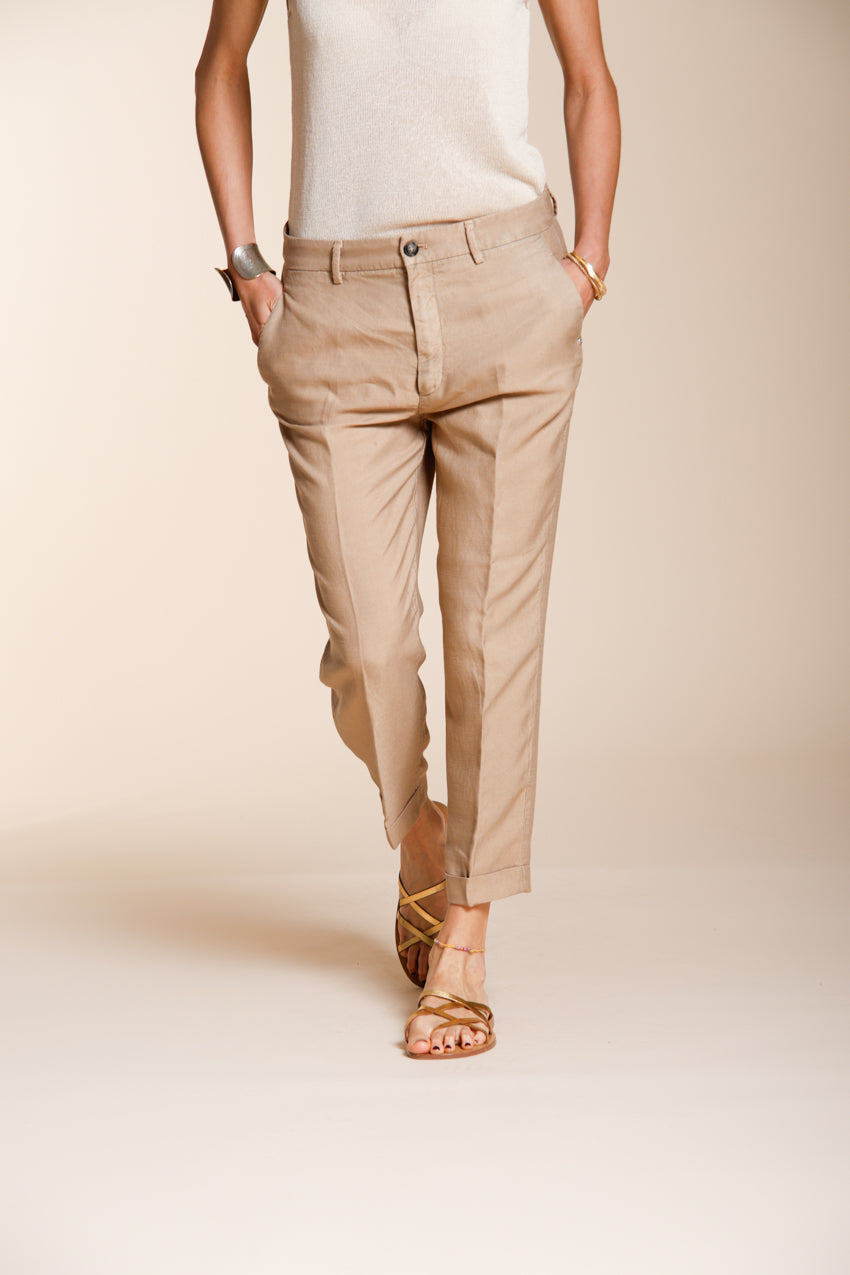 Linda Summer pantalone chino donna in canvas relaxed fit
