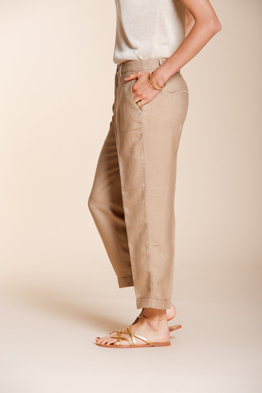 Linda Summer pantalone chino donna in canvas relaxed fit