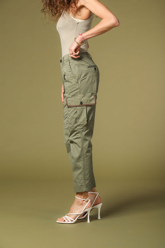 Image 2 de Pantalon cargo pour femme modèle Judy Archivio de Mason's en vert fit relaxed