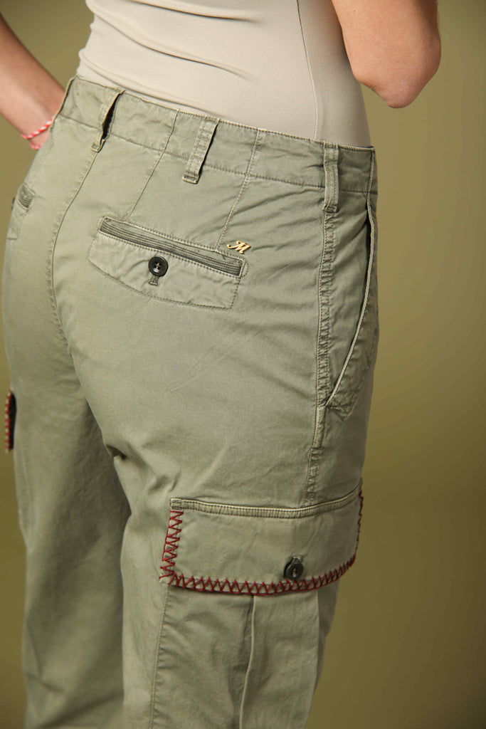 Image 4 de Pantalon cargo pour femme modèle Judy Archivio de Mason's en vert fit relaxed