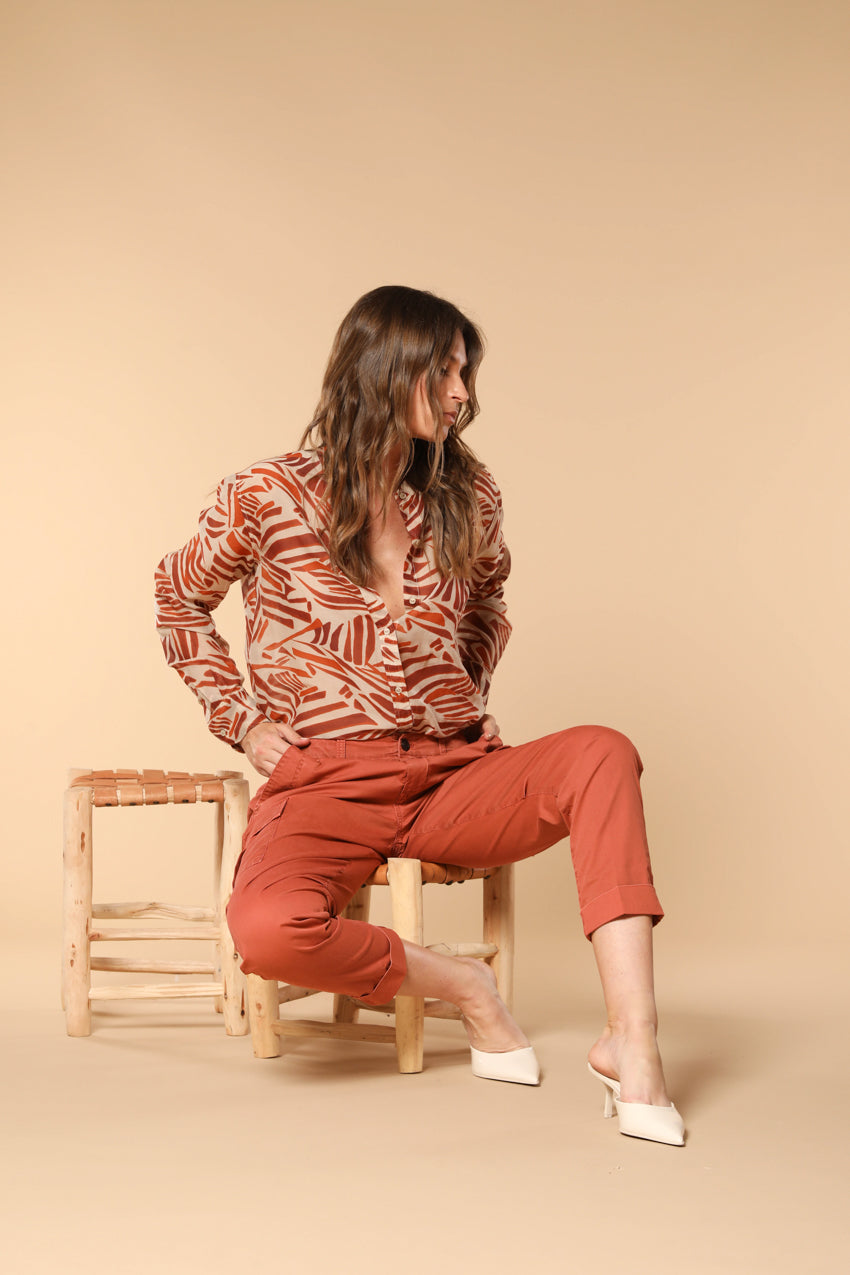 Judy Archivio Damen Cargo-Hose aus Stretch-Baumwoll-Twill Relaxed Fit