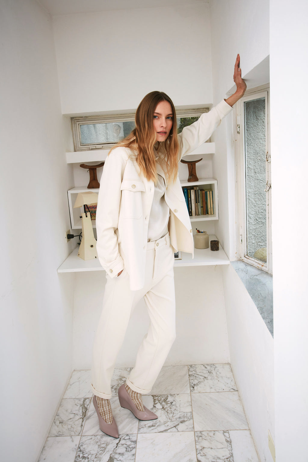 New York Cozy Damen-Chinohose aus Jersey carrot fit