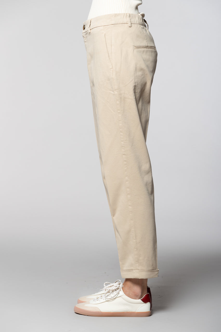 New York Cozy pantalone chino donna in gabardina carrot fit