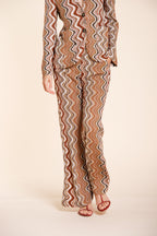 Easy Straight Elax women's chino jogger pants in lurex knit straight fit