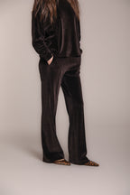 Foto 4 Easy Straight pantalone chino donna in jersey ciniglia straight fit