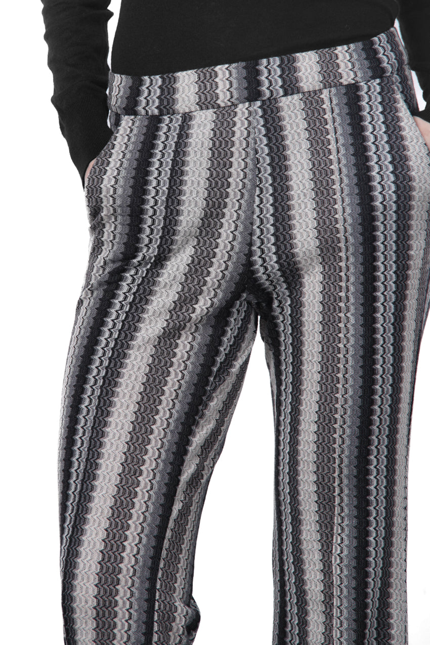 Easy Straight pantalone chino donna in jacquard straight fit