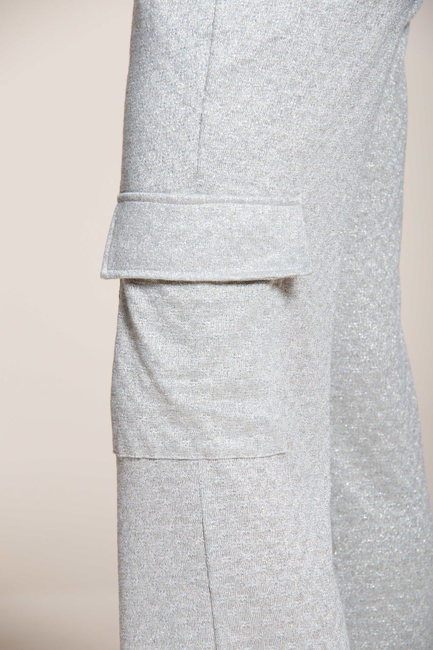 Easy Straight women's cargo jogger pants in lurex tricot straight fit