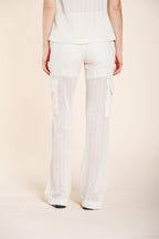 Easy Straight women's cargo jogger pants in crochet knit straight fit